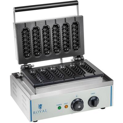Royal Catering - Waffeleisen Edelstahl Profi Waffeln Am Stiel Waffelsticks Corn Dogs 1500 Watt Image
