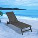 Latitude Run® Chaise Lounge Outdoor Chair Metal in Gray | 12 H x 22 W x 75 D in | Wayfair E43D99FA911F45E582DFEA201D4E2D62