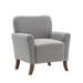 Accent Chair - Red Barrel Studio® Mylene Fabric Upholstered Accent Chair w/ Rubberwood Legs Polyester in Gray/Brown | Wayfair