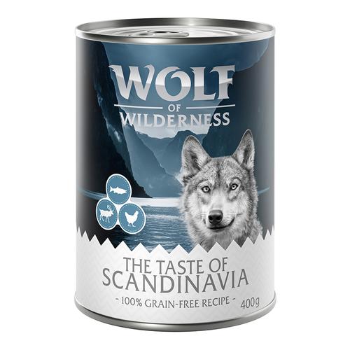6x400g Wolf of Wilderness Taste of Scandinavia Hundefutter nass getreidefrei