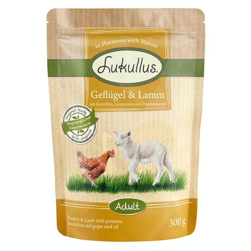 48x300g Frischebeutel Geflügel&Lamm getreidefrei Lukullus Hundefutter