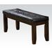 Global Pronex Urbana Bench in Black PU & Espresso for Living Room and Dining Room