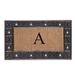 A1HC First Impression Rubber Coir Tray Doormat-Monogrammed (1'6 x 2'6)