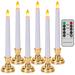 6 Packs Flameless Taper Candles 9.8in Electric LED Candles RC