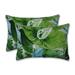 Lush Leaf Jungle Over-sized Rectangular Throw Pillow (Set of 2)