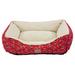 Red Tossed Mickey Cuddler Dog Bed, 14" L X 19" W X 7" H, Small