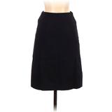 Lands' End Casual A-Line Skirt Knee Length: Blue Print Bottoms - Women's Size 00