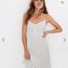 Madewell Dresses | Madewell Silk Ruched Ruffle-Hem Midi White Dress | Color: White | Size: 0