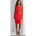 Ralph Lauren Dresses | Lauren Ralph Lauren Jersey Cowl Neck Dress- 14 | Color: Red | Size: 14