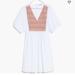 Madewell Dresses | Madewell Nwt Embroidered Poplin V Neck Mini Dress | Color: White | Size: L