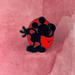 Disney Accessories | Mickey Mouse Scratching His Head Silhouette Hidden Mickey Disney Pin | Color: Black/Red | Size: Os