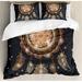 East Urban Home Mandala Black/Gold Microfiber Eclectic Duvet Cover Set Microfiber in Yellow | King Duvet Cover | Wayfair