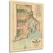 HISTORIC PRINTS HISTORIX Vintage 1880 Rhode Island State Map - 24X36 Inch Vintage Map Of Rhode Island Wall Art Decor | Wayfair ENMAP0158_1824