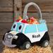 Personalization Mall Police Truck Embroidered Plush Halloween Treat Bag in Black | 10.5 H x 8 W x 6.5 D in | Wayfair 30970