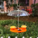 Kingsyard Hanging Oriole Bird Feeder Metal in Orange/White | 11.81 H x 11.81 W x 11.81 D in | Wayfair WFUSKYBF113CP02