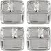 Prep & Savour Bloodsaw 4 Container Food Storage Set Stainless Steel in Gray | 1.5 H x 9.8 W x 8.1 D in | Wayfair FEC4018ED97C4E1E944C47944B020273