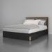 Sequoia Storage Bed with Headboard, Walnut and Black