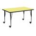 Mobile 30''W x 48''L Thermal Laminate Activity Table - Adjustable Short Legs