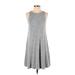 Old Navy Casual Dress - A-Line: Gray Solid Dresses - Women's Size Small