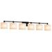 Fusion Tetra 6-Light Bath Bar - Oval Shade - Black - Opal