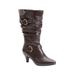 Wide Width Women's The Millicent Wide Calf Boot by Comfortview in Brown (Size 10 1/2 W)