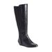 Wide Width Women's The Claudette Wide Calf Boot by Comfortview in Black (Size 12 W)