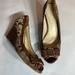 Coach Shoes | Classic Vintage Coach Andi Brown Logo Wedge Shoes Size 8 Women’s | Color: Brown/Gold | Size: 8