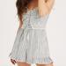 American Eagle Outfitters Pants & Jumpsuits | American Eagle Outfitters Striped Ruffle Romper | Color: Gray/White | Size: M