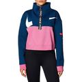 Nike Sweaters | Nike Pro Get Fit Women's Fleece 1/2-Zip Jacket Sz M In Blue/Pink | Color: Blue/Pink | Size: M