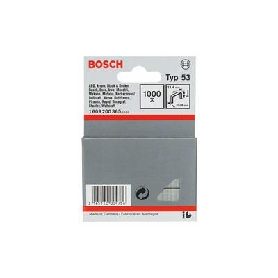 Accessories 1609200365 Feindrahtklammern Typ 53 1000 St. Abmessungen (l x b) 8 mm x 11.40 mm - Bosch