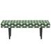 AllModern Bench Polyester/Upholstered in Green/White | 18 H x 50 W x 21 D in | Wayfair A9506BBC1EEF4A419AD575E6F5A1184C