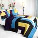 Colors Quartet 3PC Vermicelli - Quilted Patchwork Quilt Set (Full/Queen Size)