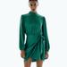 Zara Dresses | - Zara Green Mock Neck Dress | Color: Green | Size: M