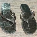 Coach Shoes | Coach Silver Flip Flop Sandals | Color: Silver | Size: 10