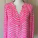 Lilly Pulitzer Tops | Lilly Pulitzer Elsa Top Tropical Pink “Get Your Chev On” Size Xs | Color: Pink/White | Size: Xs