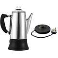 YINO Electric Coffee Percolator,Stainless Steel Stovetop Espresso Maker,12 Cup Electric Coffee Percolator 1.8L Coffee Percolator, Stove Top Coffee Mak…