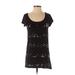 H&M Casual Dress: Black Graphic Dresses - Women's Size Small