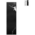 Designobject - Horloge murale verticale 30x100cm tableau magnétique design moderne Cat Couleur: Noir