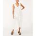 Free People Women's Maxi Dresses Ivory - Ivory Button-Up Valerie Sleeveless V-Neck Midi Dress - Women