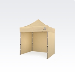 Scherenzelte 2x2m - mit 3 Wänden - Beige Image
