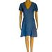 J. Crew Dresses | Blue J.Crew Short Sleeve Dress Womens Size 10 | Color: Blue | Size: 10