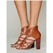 Free People Shoes | Free People Jeffery Campbell Free People Brown Caged Heels | Color: Brown | Size: 7