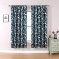 Obal William Morris Blackout Curtains for Bedroom Soundproof Thermal Room Darkening Curtains Long Soft Rod Pocket Curtains for Kitchen Room Decor, 46" x 72" Drop, Blue Wilhelmina (2 panels)