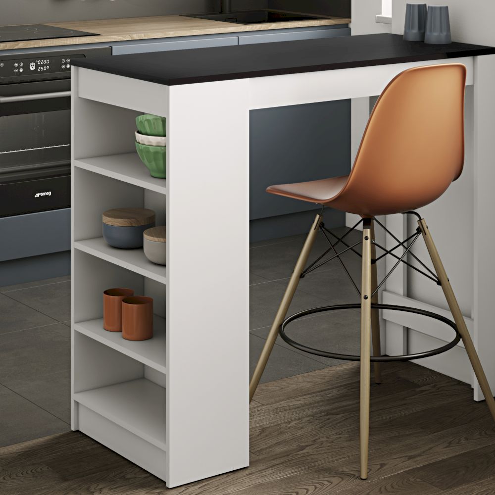 TemaHome »Aravis« Bartisch Weiß mit Schwarz 115x103x50 cm