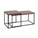 Ensemble moderne de tables basses gigognes effet bois