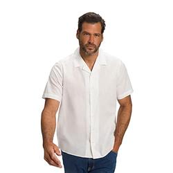 JP 1880 Herren Leinenmixhemd, Halbarm, Kubakragen, Modern Fit Hemd, vanille, 3XL