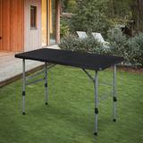 MoNiBloom Indoor Outdoor Foldable Desk Adjustable Table Height w/ Carrying Storage Box Plastic/Resin in Black | 29.5 H x 47.5 W x 23.5 D in | Wayfair