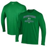 Men's Under Armour Green Notre Dame Fighting Irish Softball Performance Long Sleeve T-Shirt