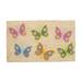 Butterflies Coir Mat With Vinyl Backing Floor Coverings by Nature Mats by Geo in Multi
