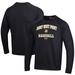 Men's Under Armour Black Army Knights Baseball All Day Arch Fleece Pullover Sweatshirt